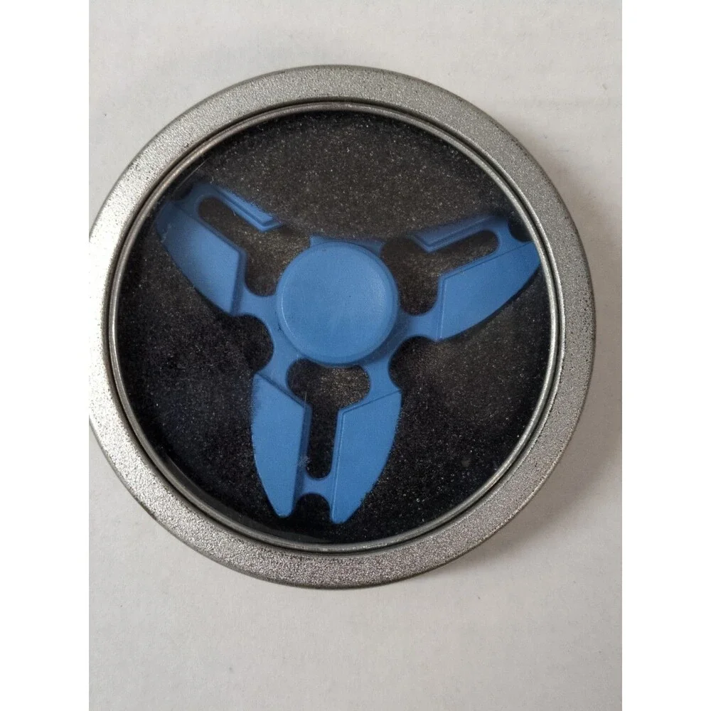 Metal Blue Tri Pointed Fidget Spinner Toy